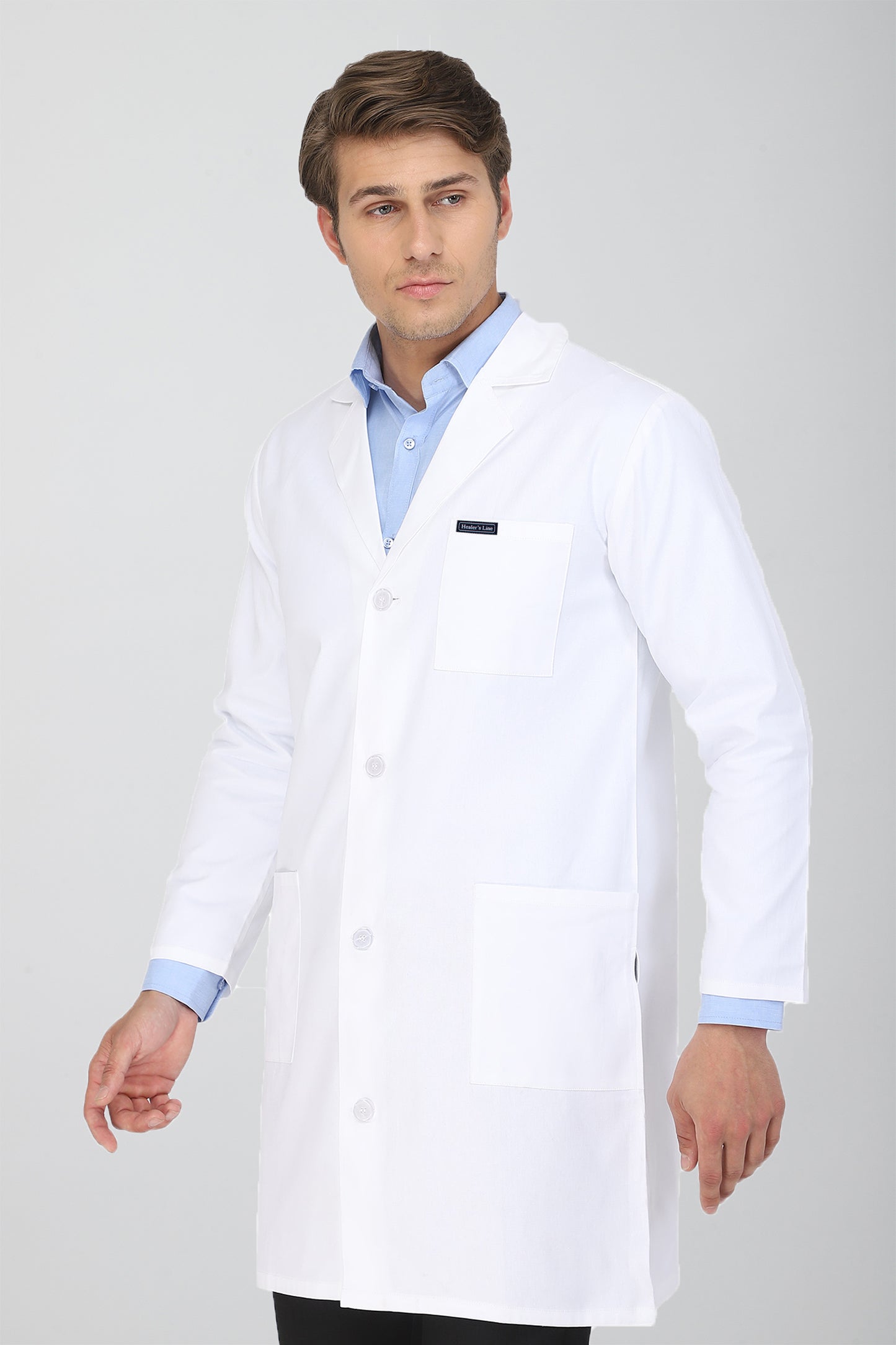 Men's Lab Coat Apron (Button Closure) Full Sleeve - Length 37"