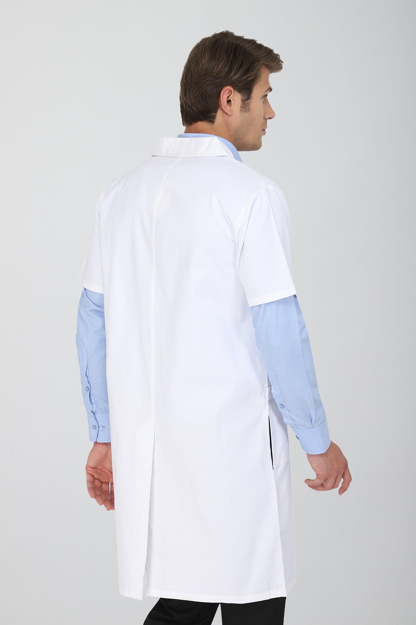 Men's Lab Coat Apron (Button Closure) Half Sleeve - Length 41"