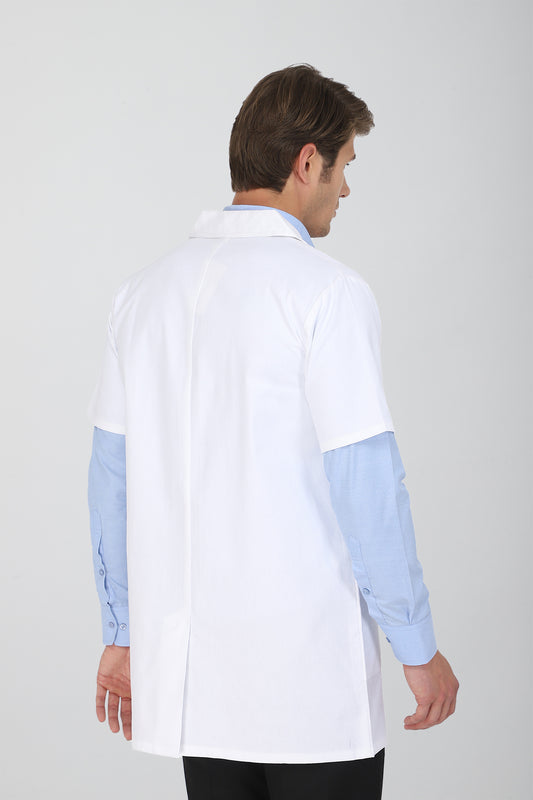 Men's Lab Coat Apron (Snap Closure) Half Sleeve - Length 34"