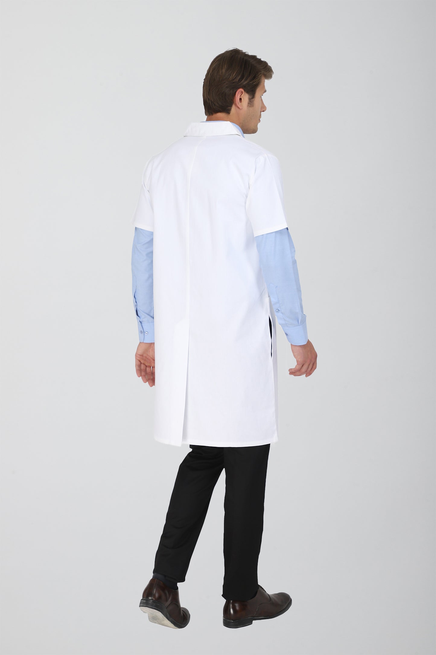 Men's Lab Coat Apron (Snap Closure) Half Sleeve - Length 41"