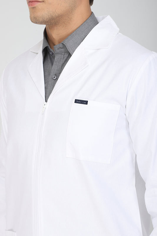 Men's Lab Coat Apron (Zipper Closure) Full Sleeve - Length 37"