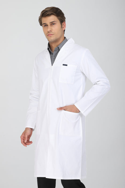 Men's Lab Coat Apron (Zipper Closure) Full Sleeve - Length 41"