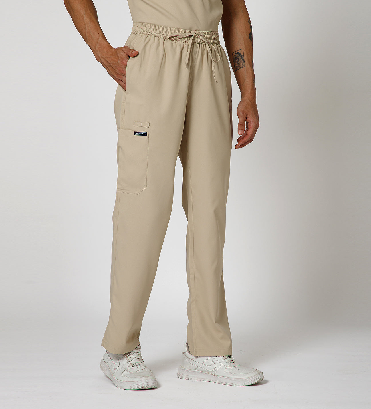 Healer's Line Men's Scrub Bottom (Beige) 4 Pockets
