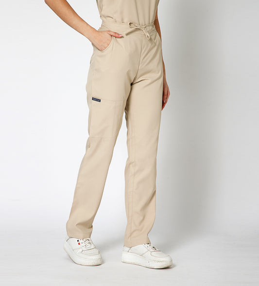 Healer's Line Women’s Scrub Bottom (Beige) 4 Pockets