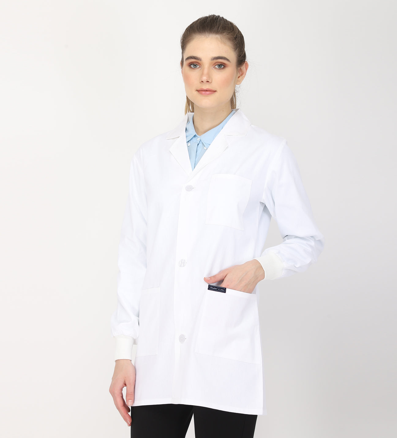 Healer's Line Women's Lab Coat (Button Closure) Length 32"