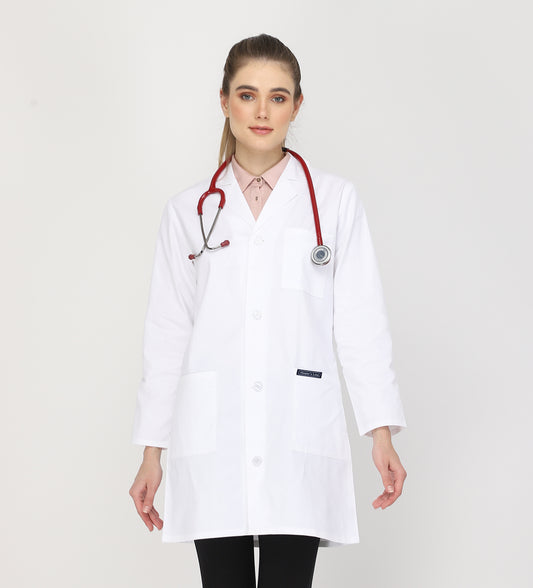 Healer's Line Women's Lab Coat (Button Closure) Length 35"
