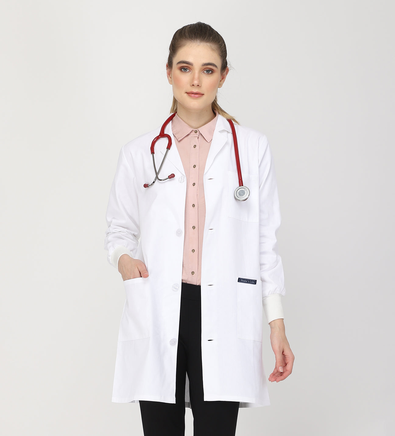 Healer's Line Women's Lab Coat (Button Closure) Length 35"