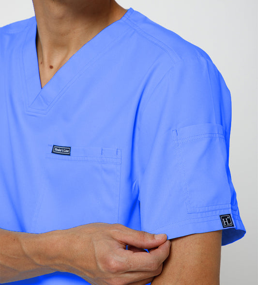 Healer's Line Classic Men’s V-Neck Scrub Top (Lavender)