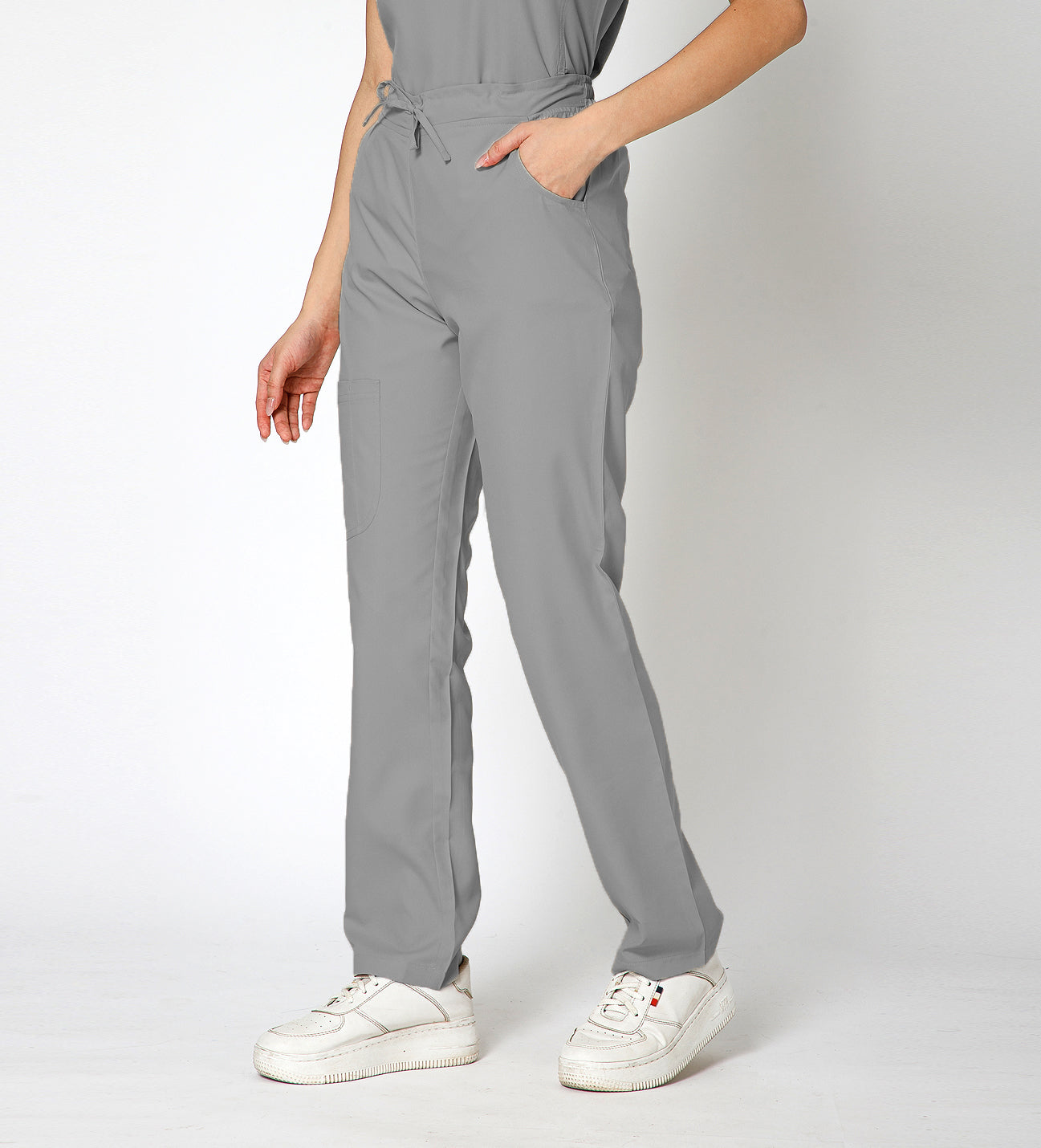 Healer's Line Women’s Scrub Bottom (Light Grey) 4 Pockets