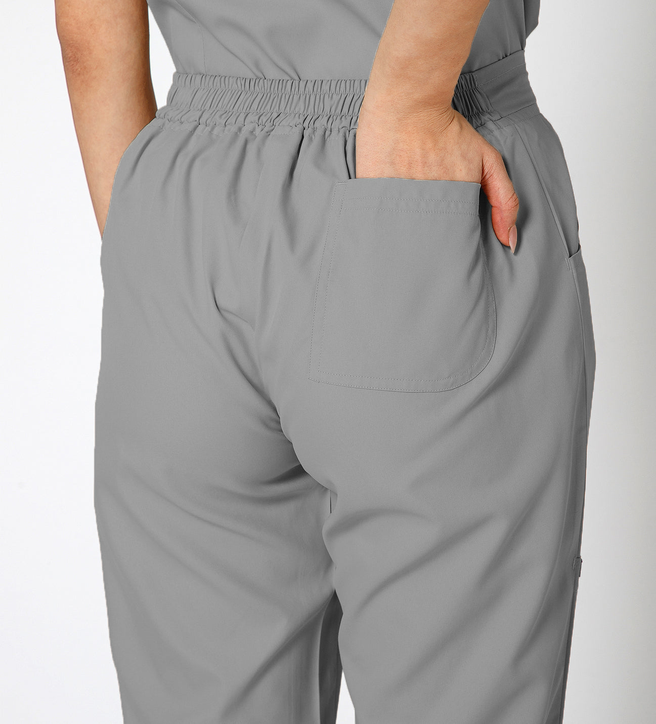 Healer's Line Women’s Scrub Bottom (Light Grey) 4 Pockets