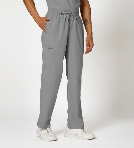 Healer's Line Men's Scrub Bottom (Light Grey) 4 Pockets