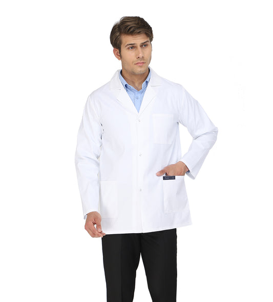 Healer's Line Men's Lab Coat (Snap Closure) Length 30"
