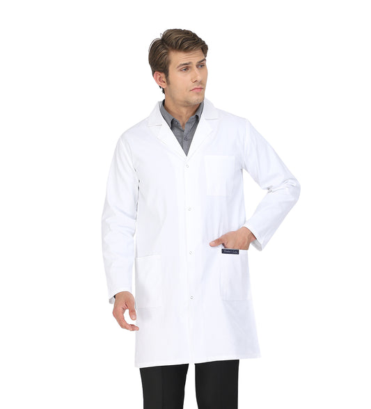 Healer's Line Men's Lab Coat (Snap Closure) Length 37"