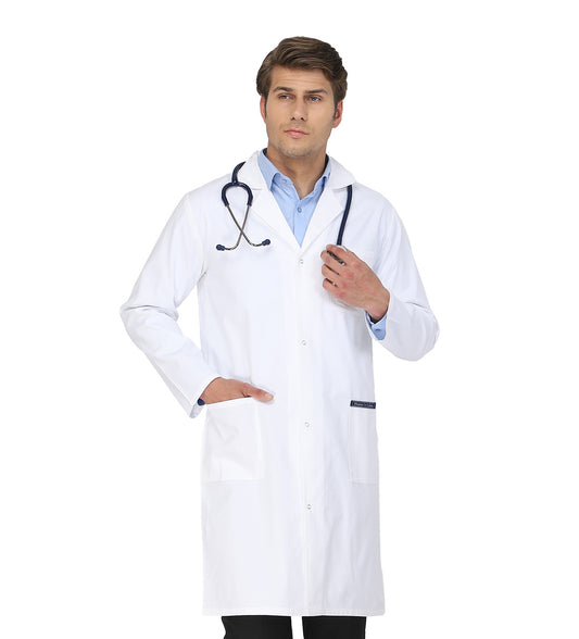 Healer's Line Men's Lab Coat (Snap Closure) Length 41"