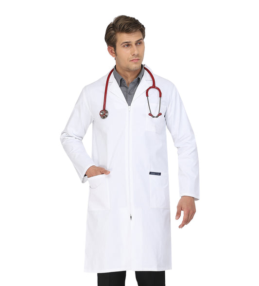 Healer's Line Men's Lab Coat (Zipper Closure) Length 41"