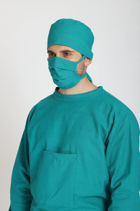 Premium Quality Men's Reusable Surgeon Gown Set (Green)