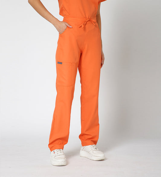 Healer's Line Women’s Scrub Bottom (Orange) 4 Pockets