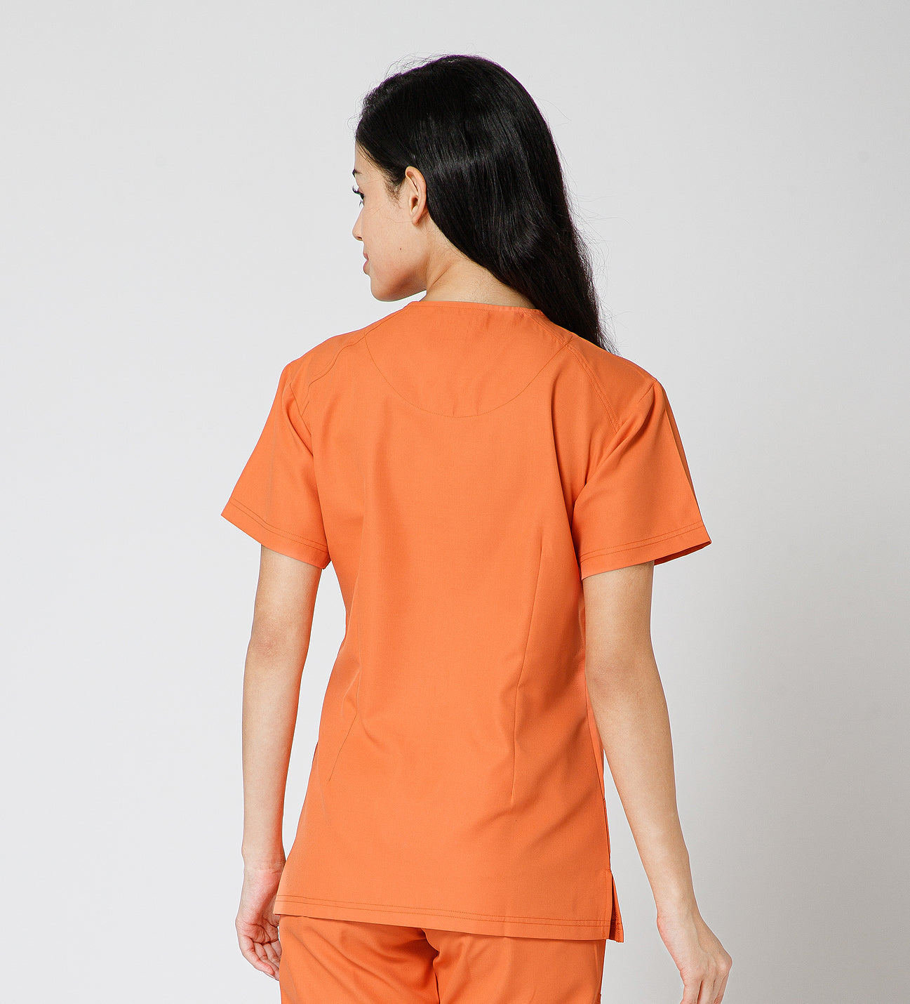 Healer's Line Classic Women’s V-Neck Scrub Top (Orange)
