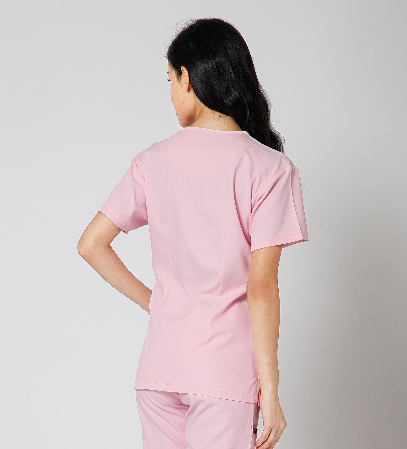 Healer's Line Classic Women’s V-Neck Scrub Top (Pink)