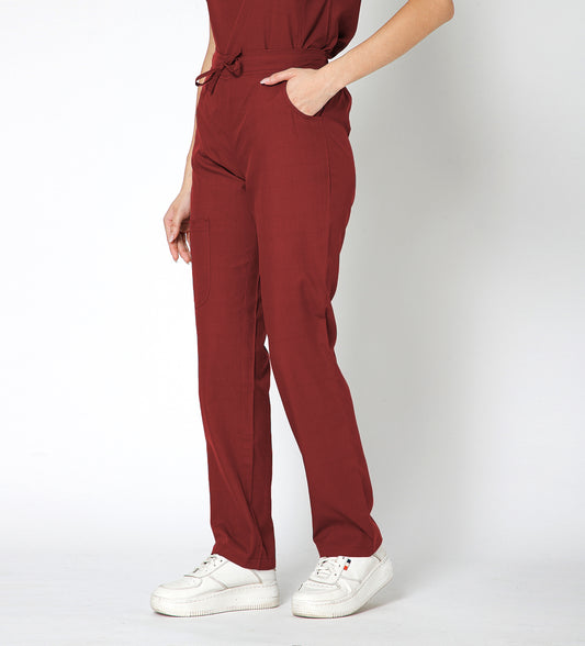 Healer's Line Women’s Scrub Bottom (Red) 4 Pockets