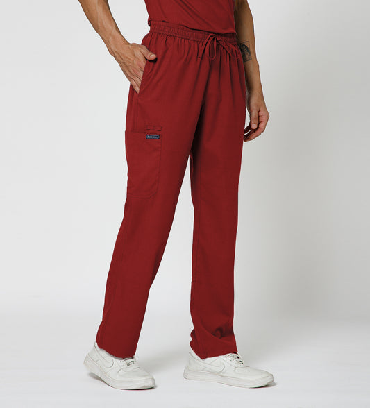 Healer's Line Men's Scrub Bottom (Red) 4 Pockets