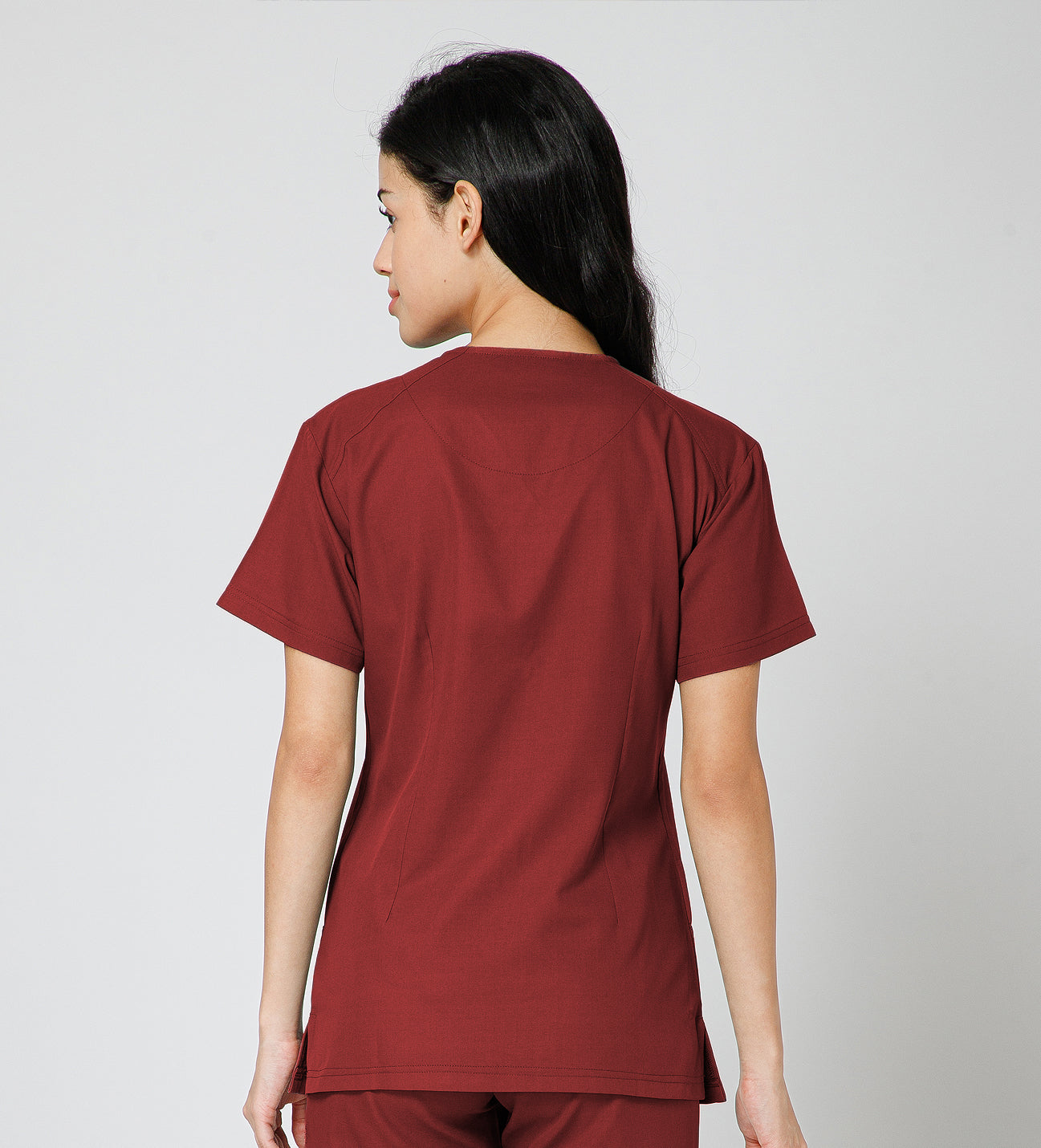 Healer's Line Classic Women’s V-Neck Scrub Top (Red)
