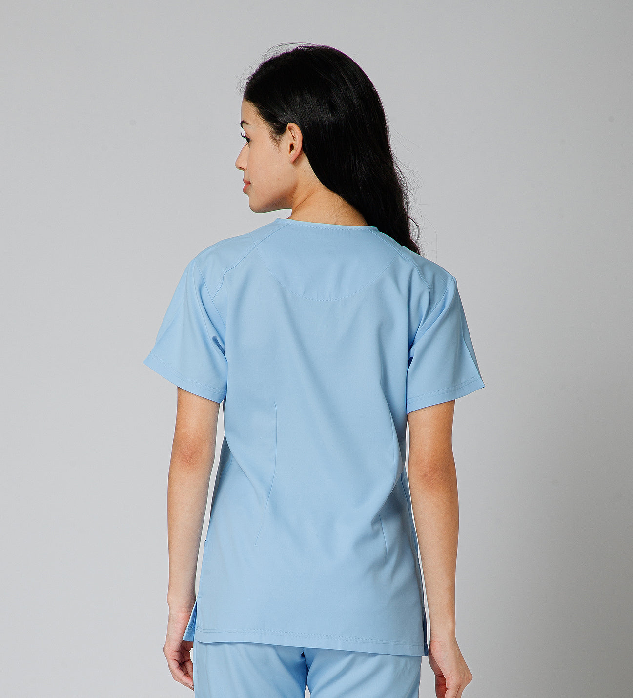 Healer's Line Classic Women’s V-Neck Scrub Top (Sky Blue)