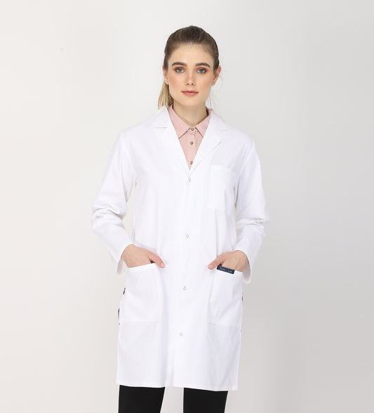Healer's Line Women's Lab Coat (Snap Closure) Length 35"