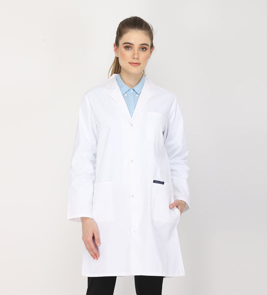 Healer's Line Women's Lab Coat (Snap Closure) Length 37"