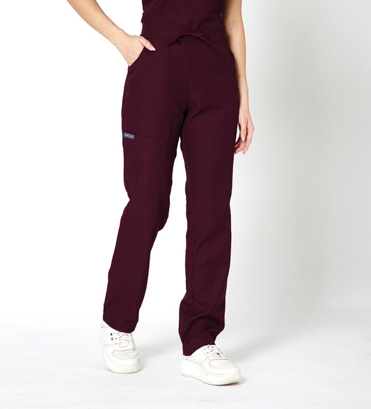 Healer's Line Women’s Scrub Bottom (Wine) 4 Pockets
