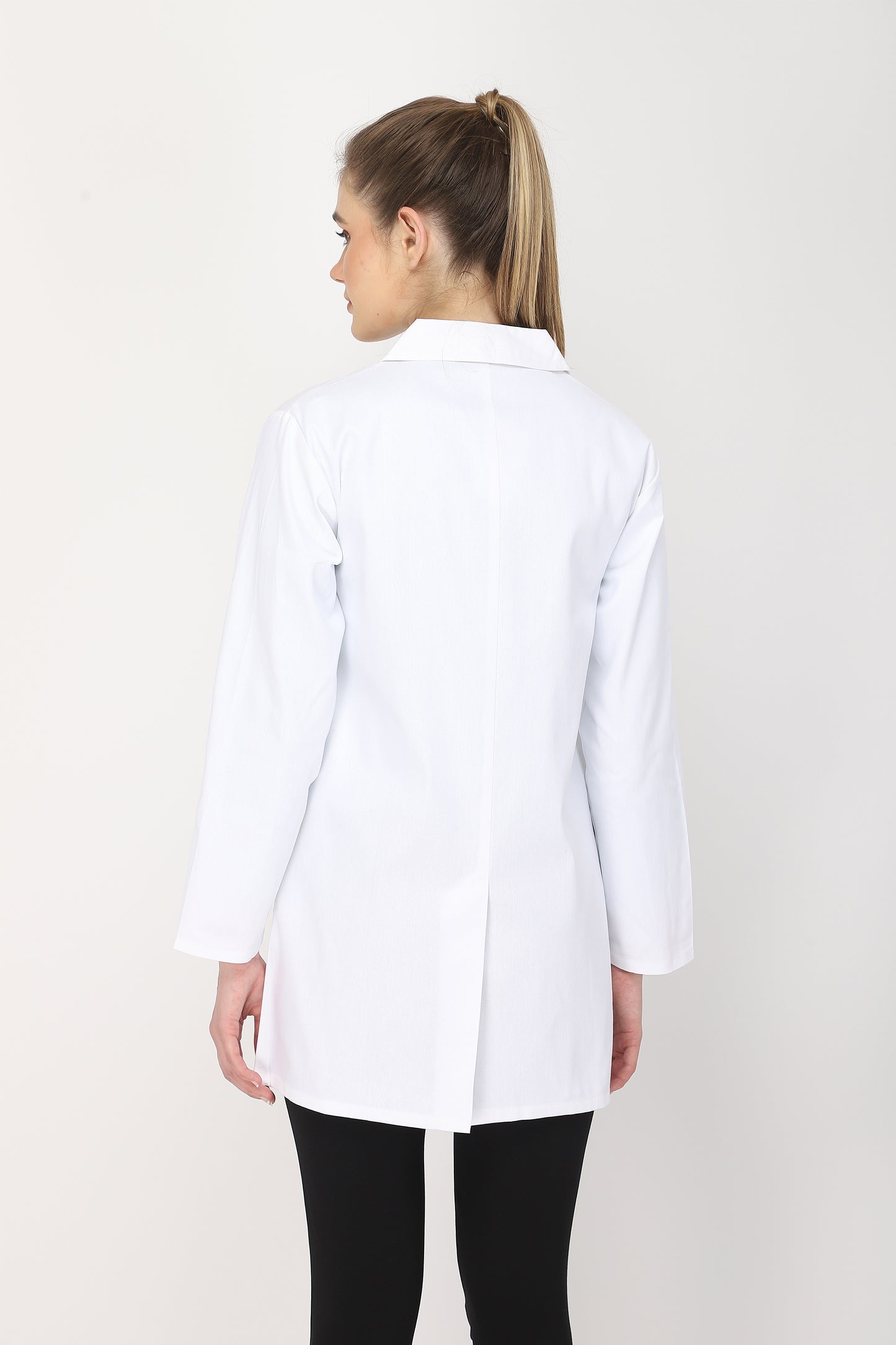 Women's Lab Coat Apron (Button Closure) Full Sleeve - Length 32"