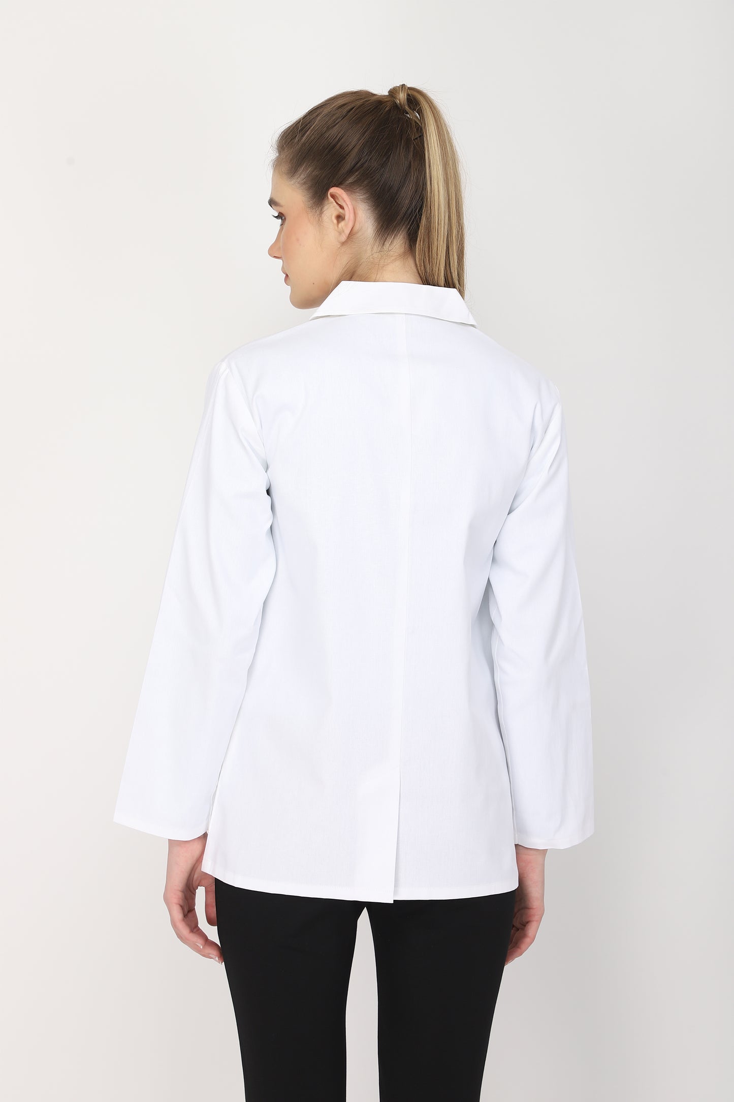 Women's Lab Coat Apron (Snap Closure) Full Sleeve - Length 28"