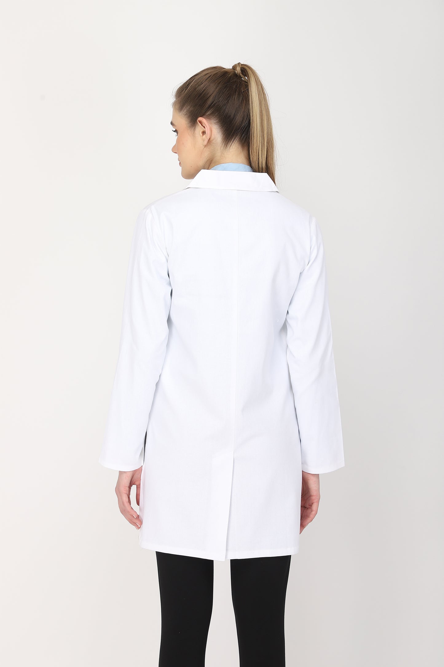 Women's Lab Coat Apron (Zipper Closure) Full Sleeve - Length 35"