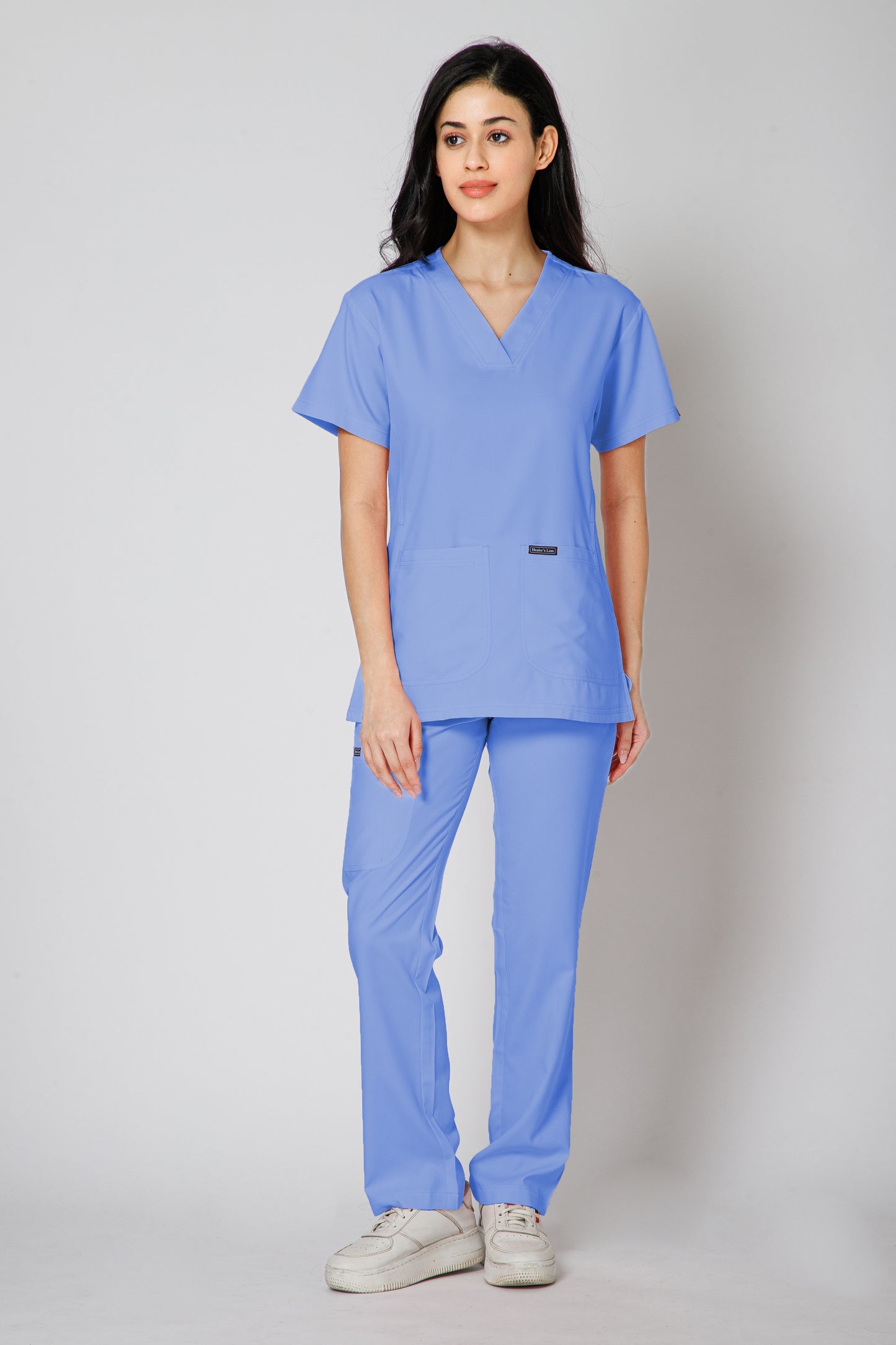 Classic Women’s V-Neck Scrub Suit (Lavender)