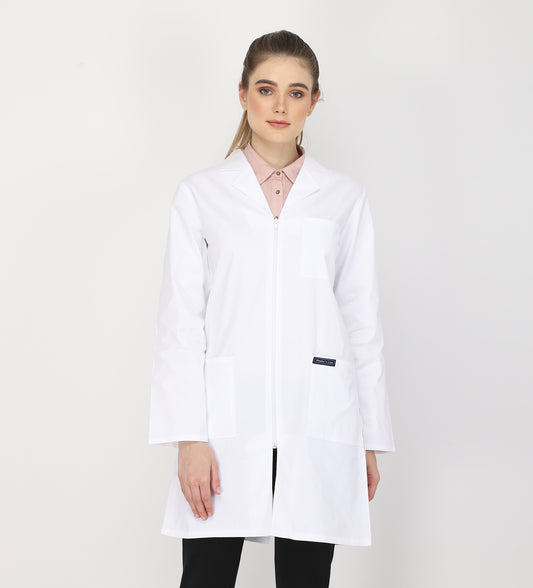 Healer's Line Women's Lab Coat (Zipper Closure) Length 37"