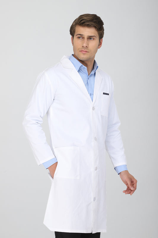 Men's Lab Coat Apron (Button Closure) Full Sleeve - Length 41"