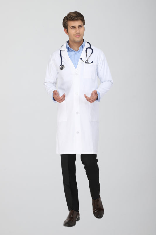 Men's Lab Coat Apron (Button Closure) Full Sleeve - Length 41"