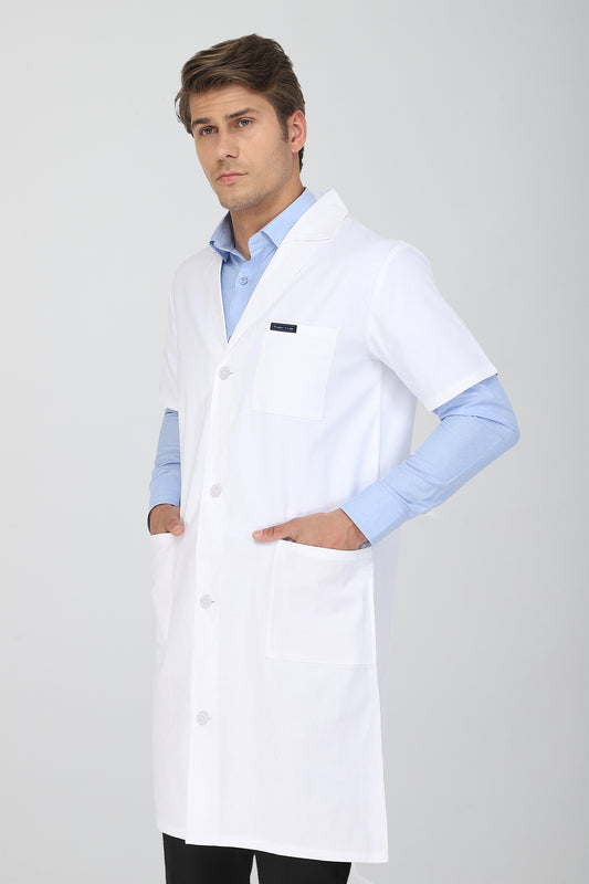 Men's Lab Coat Apron (Button Closure) Half Sleeve - Length 41"