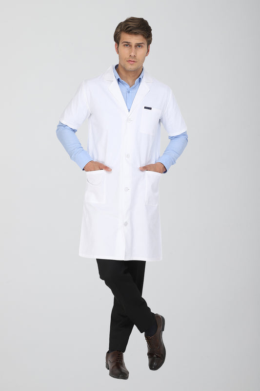 Men's Lab Coat Apron (Button Closure) Half Sleeve - Length 41"