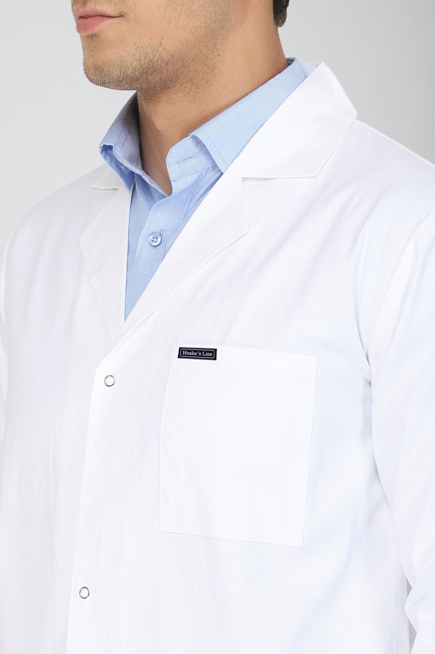 Men's Lab Coat Apron (Snap Closure) Full Sleeve - Length 30"