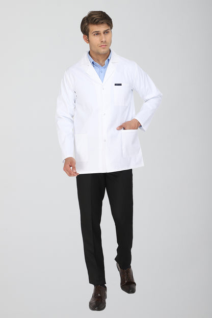 Men's Lab Coat Apron (Snap Closure) Full Sleeve - Length 30"