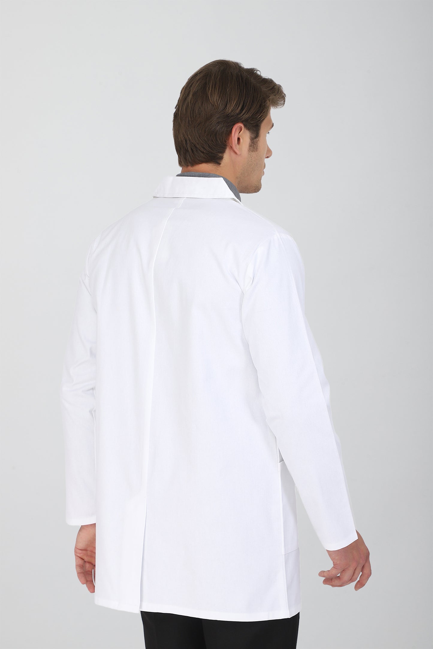 Men's Lab Coat Apron (Snap Closure) Full Sleeve - Length 34"