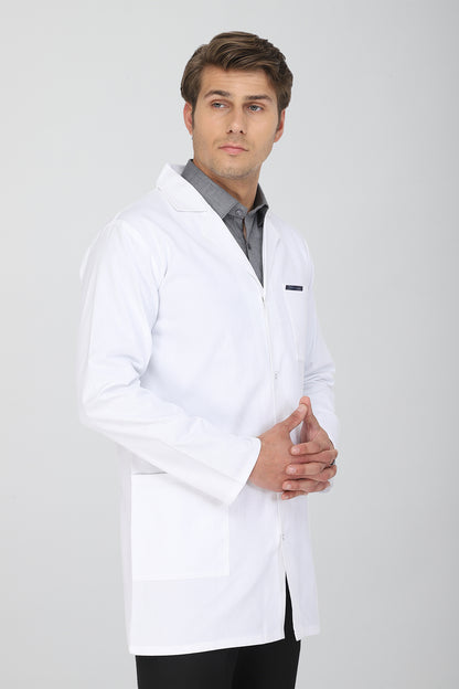 Men's Lab Coat Apron (Snap Closure) Full Sleeve - Length 34"