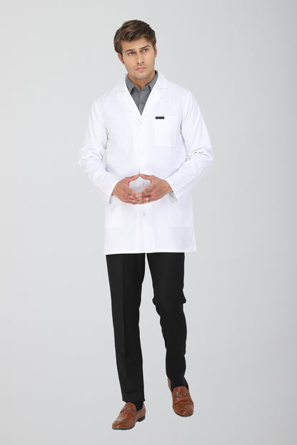 Men's Lab Coat Apron (Snap Closure) Full Sleeve - Length 34"