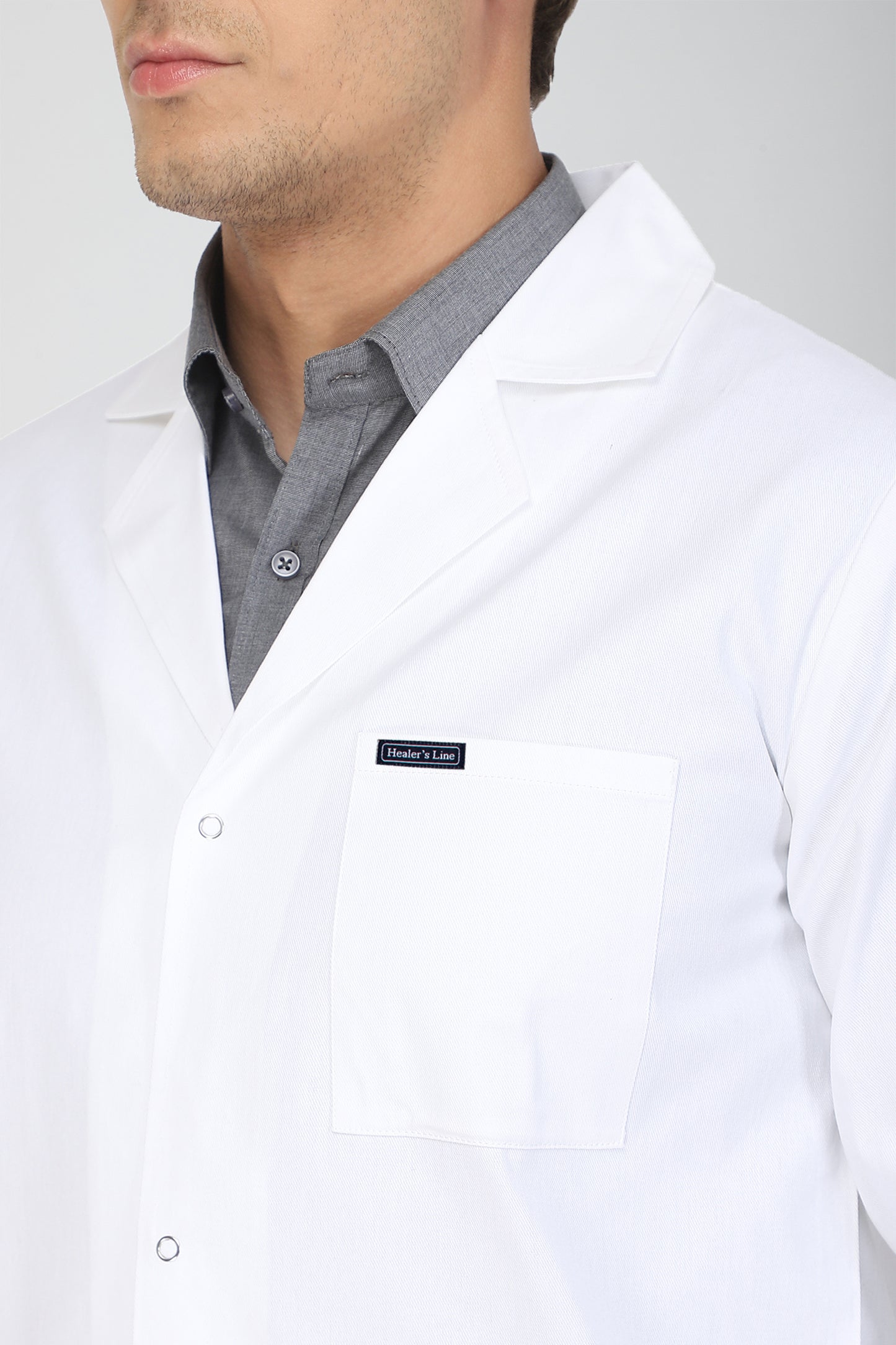 Men's Lab Coat Apron (Snap Closure) Full Sleeve - Length 37"
