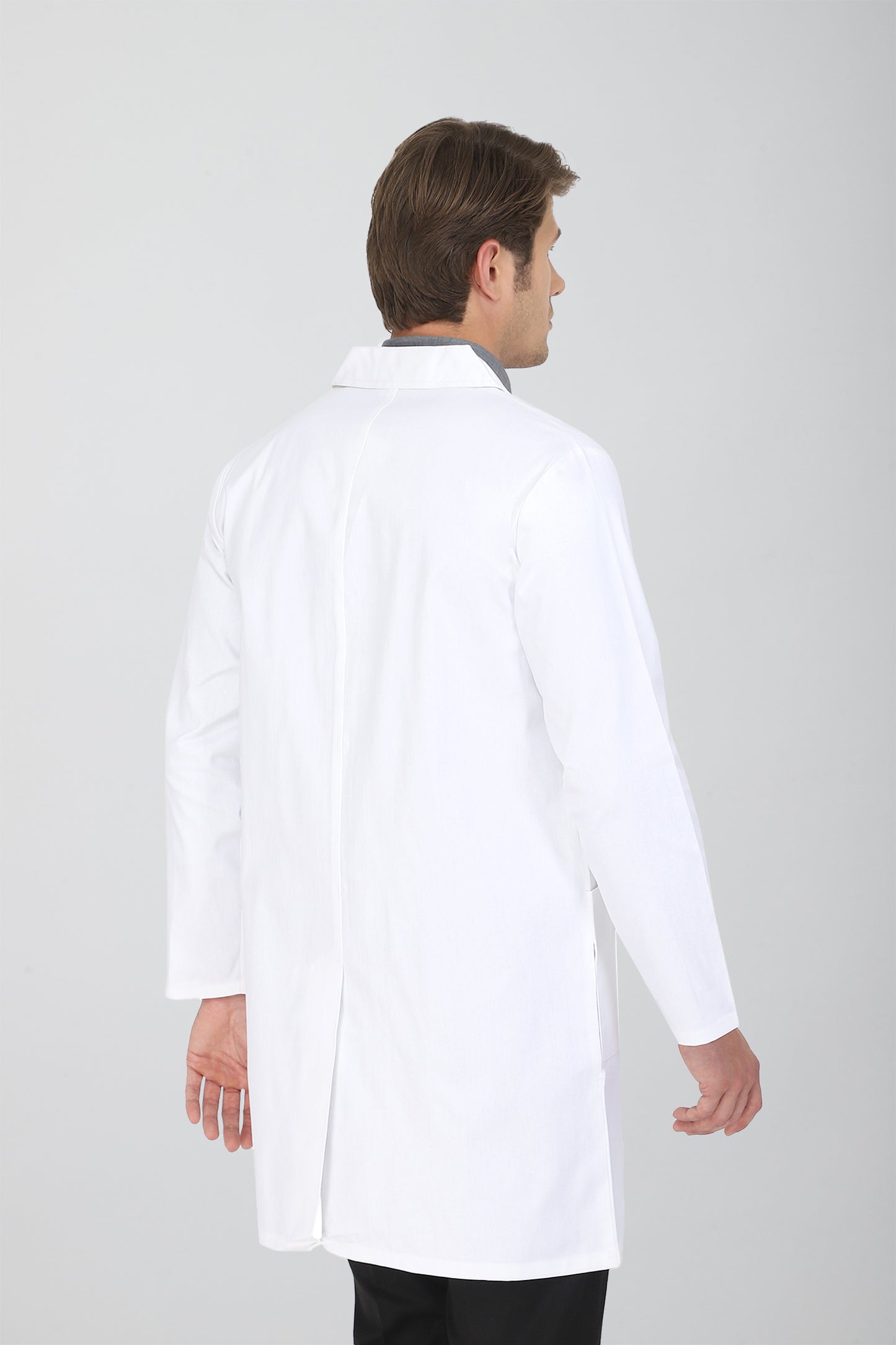 Men's Lab Coat Apron (Snap Closure) Full Sleeve - Length 37"