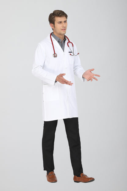 Men's Lab Coat Apron (Snap Closure) Full Sleeve - Length 37"