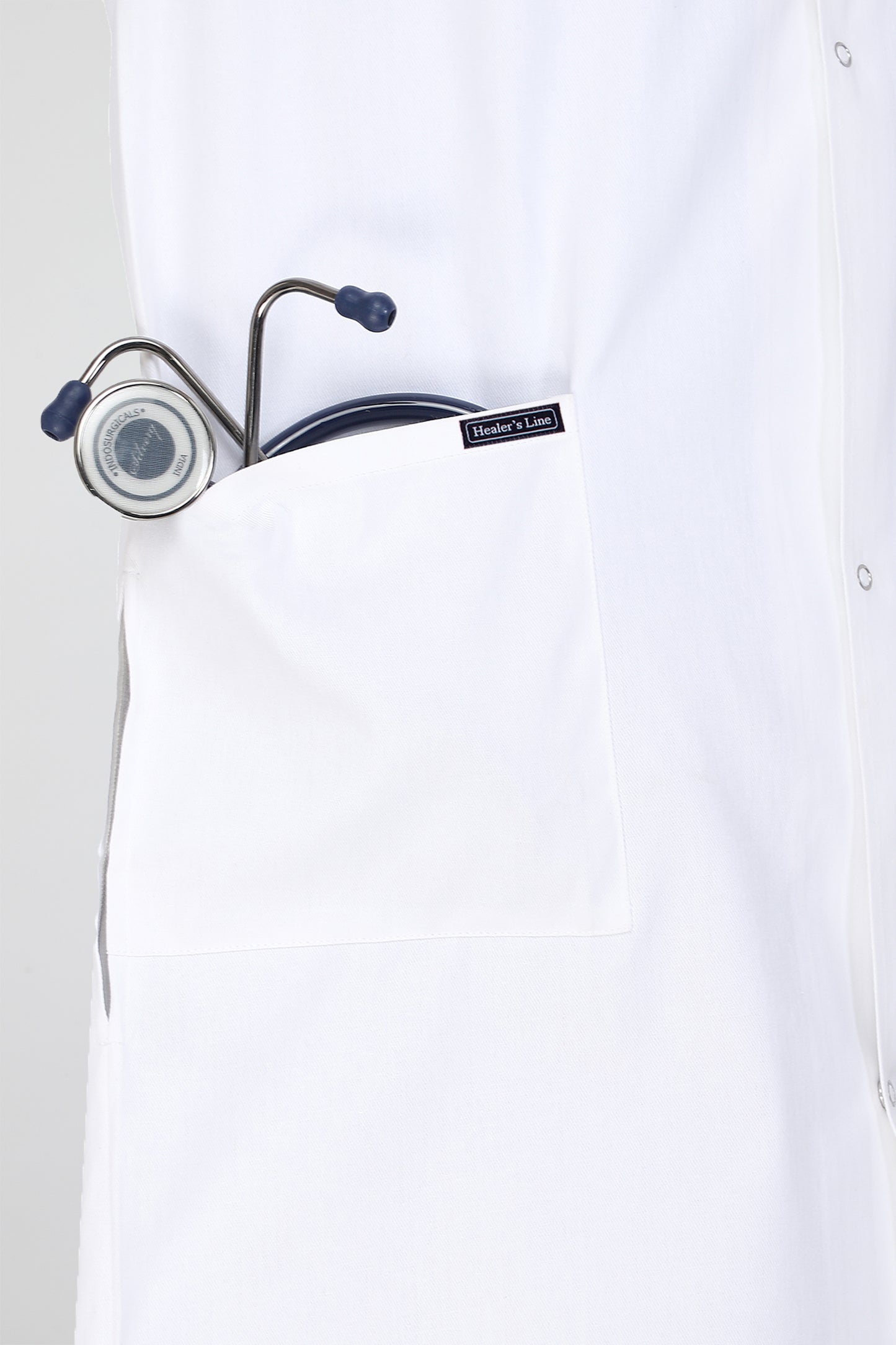 Men's Lab Coat Apron (Snap Closure) Full Sleeve with Knit Cuffs - Length 41"