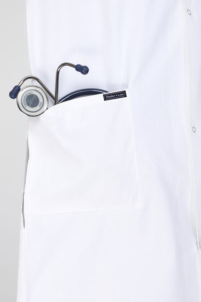 Men's Lab Coat Apron (Snap Closure) Full Sleeve with Knit Cuffs - Length 41"