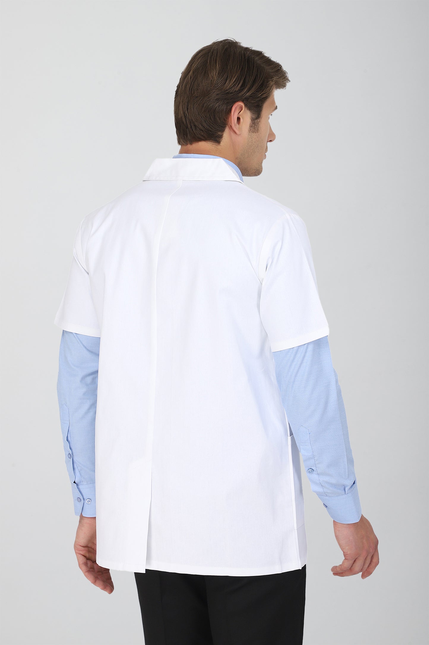 Men's Lab Coat Apron (Snap Closure) Half Sleeve - Length 30"